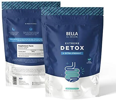 Bella All Natural Extreme Detox Tea - Body Cleanse, Colon Cleanser & Detox, Natural Herbs, 3.17 Ounce