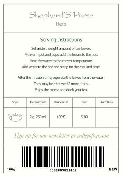 Shepherd's Purse Organic Herb Tea