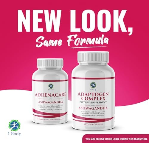 1 Body Ashwagandha Complex Supplement 180 Vegan