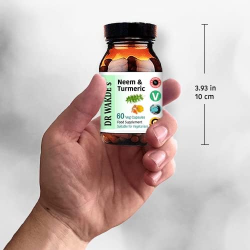 DR WAKDE'S Neem & Turmeric Capsules 60 Veg 100% Herbal