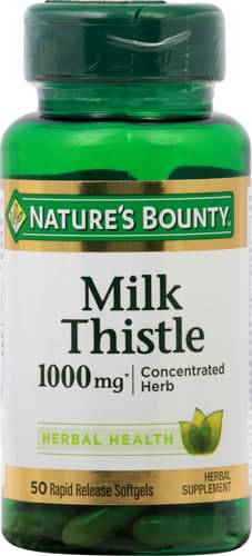 Nature's Bounty Milk Thistle, Herbal Health 1000 mg, 50 Ct