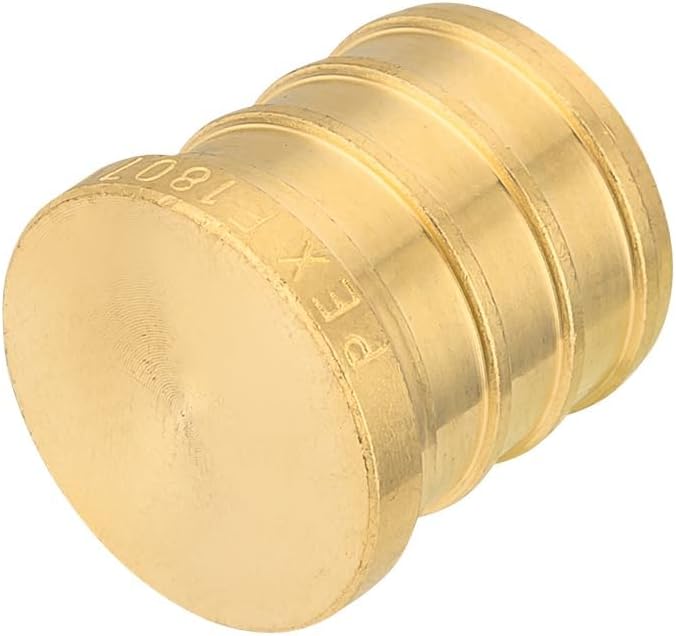 (Pack of 100) EFIELD Pex Plug 1-inch End Cap Brass Crimp Fittings, ASTM F1807