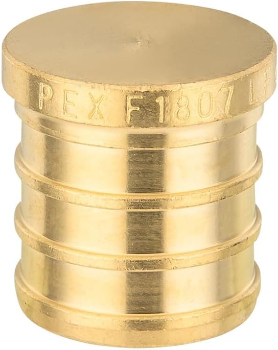 (Pack of 100) EFIELD Pex Plug 1-inch End Cap Brass Crimp Fittings, ASTM F1807