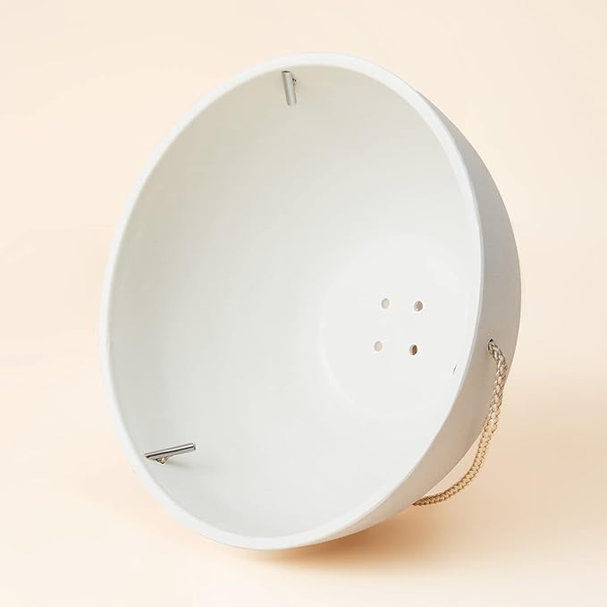 LA Jolie Muse Hanging Planter - 10 Inch Hanging Planters for Indoor Plants, Hanging Pots for Plants Indoor Outdoor, Set of 2, White