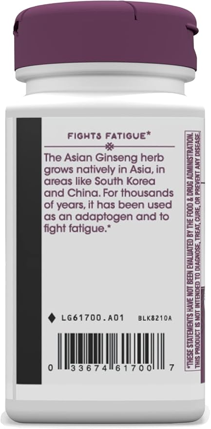 Nature's Way, Premium Herbal Asian Ginseng, 60 Capsules