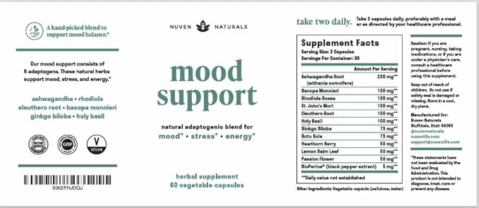 Plant-Based Supplement - Natural Adaptogenic Booster 12 Herbs