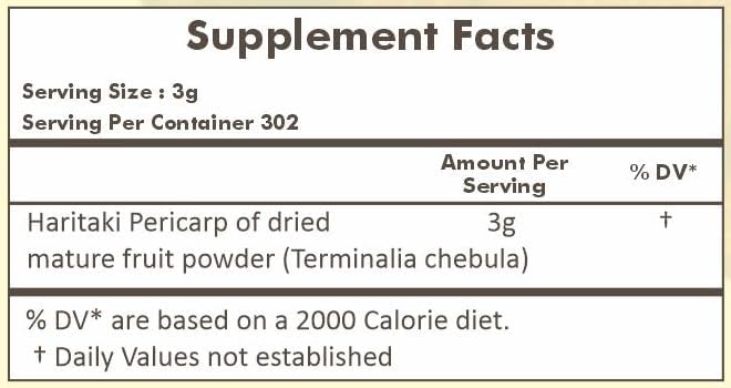 HERBAL HILLS Haritaki Powder Terminalia Chebula Inknut 2 Pound/32 Pound/32 Oz 1