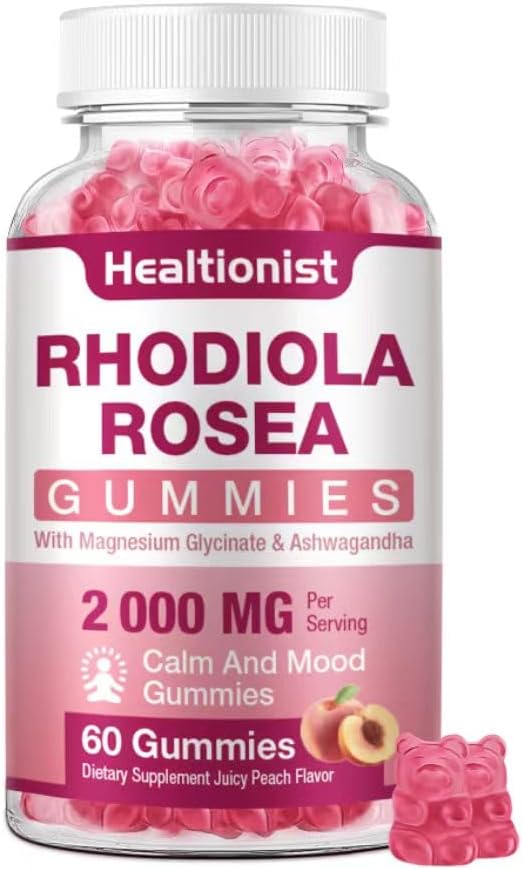 1 Pack Sugar-Free Rhodiola Rosea Gummies 60 Vegan