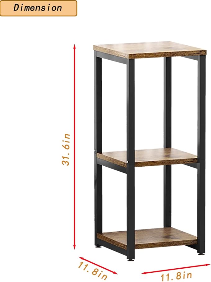 Plant Stand Indoor Corner Tall 3 Tier Metal Modern Flower Storage Plant Stands Holder for Living Room Balcony Garden,Black (3 Tier-Black)