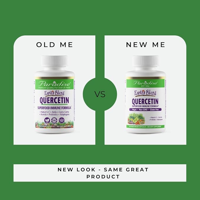 Paradise Herbs Earth's Blend Quercetin, 90 Vegetarian