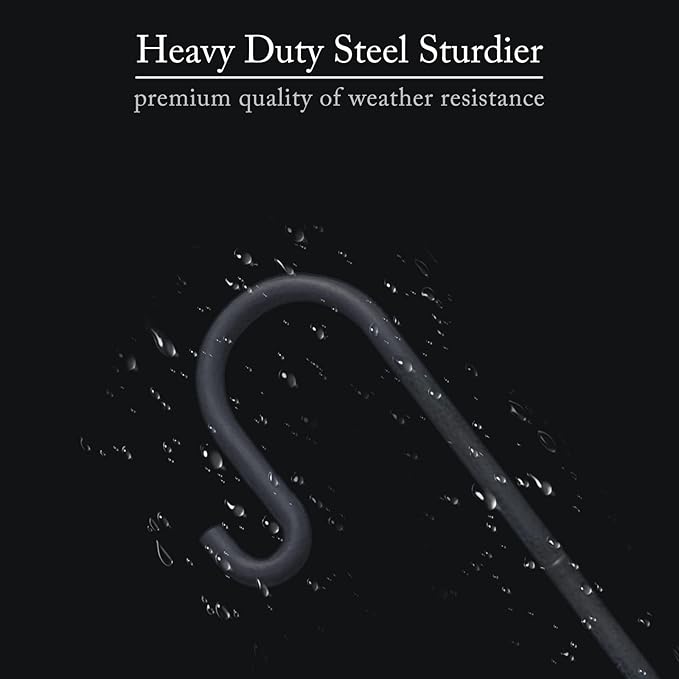 Shepherd Hooks 79 Inch Adjustable for Bird Feeder Lantern Plant Hook Garden Stake Plant Stand Hanger for Outdoor Flower Basket, Bird Feeder Hanger Weddings Decor