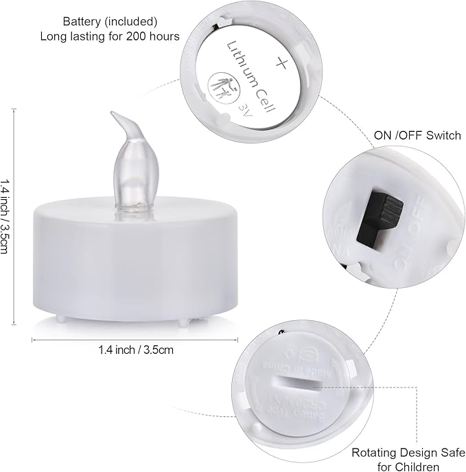 LED Tea Lights Flameless Candles- 150Pack Tealight Candle Realistic and Bright Flickering Long Lasting 200Hours for Holiday Celebration,Party, Home Decoration WarmWhite,Battery Operated