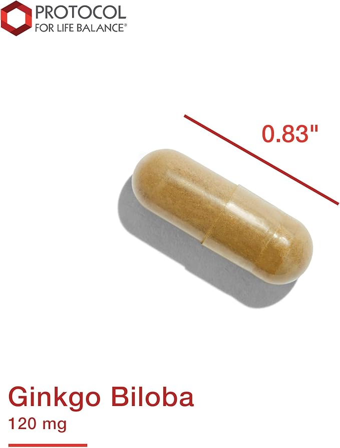Protocol Ginkgo Biloba with Eleuthero Herbal Supplements 100 Veg