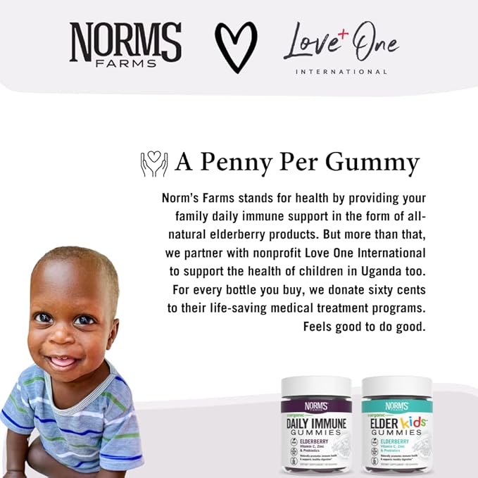 Norm's Farms Daily Immune and ElderKids 120 Gummies
