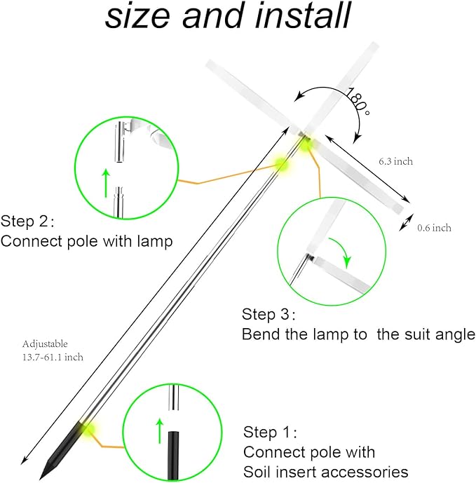 Plant Grow Light,yadoker LED Growing Light Full Spectrum for Indoor Plants,Height Adjustable, Automatic Timer, 5V Low Safe Voltage,Idea for Large Plant Light