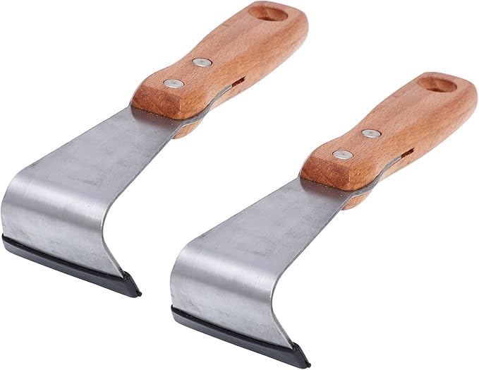 Happyyami 2pcs Bark Spud Debarking Tool Log Peeler Bark Removal Tool Crack Weeder for Patio Lawn Yard Woodworking Hand Tool
