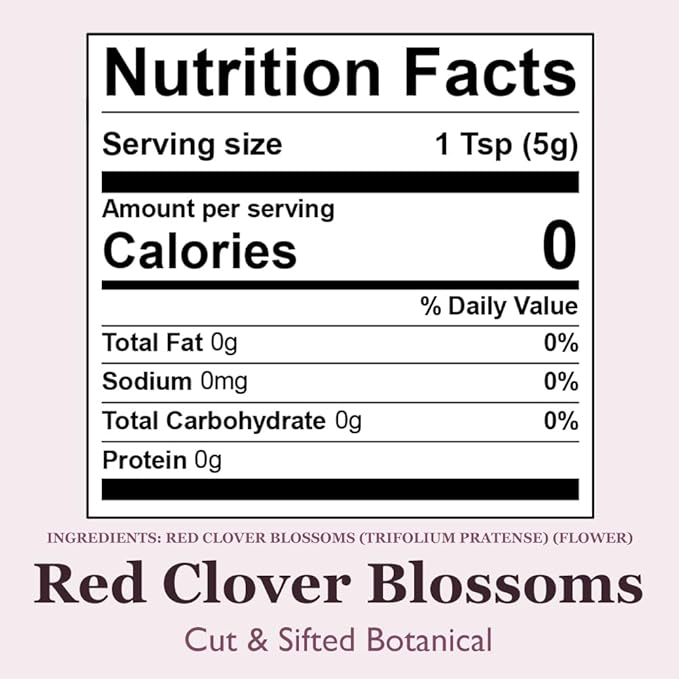 Organic Positively Botanicals Company, Red Clover 16 Ounce