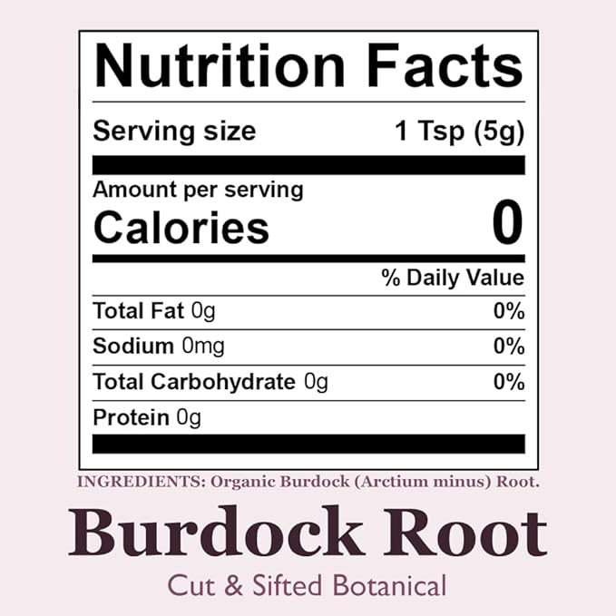 Organic Positively Botanicals Company, Burdock Root, 16 Ounce