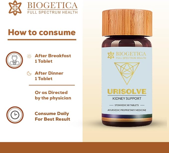 Urisolve Kidney Care Herbal Supplement 100% Vegan 80 Tablets