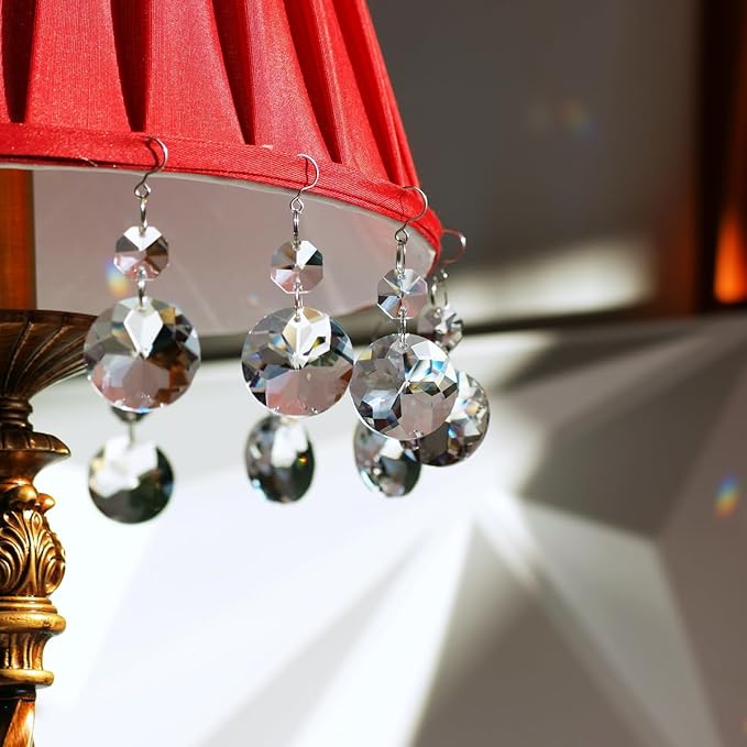 12pcs Crystal Suncatchers, Hanging Crystals Chandelier Prisms for Windows, Rainbow Maker Home Decoration