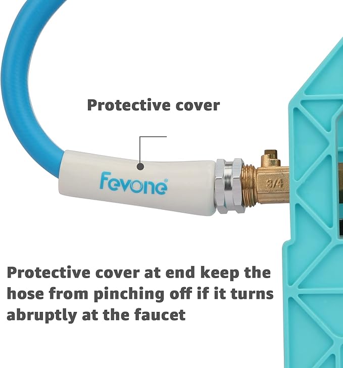 Fevone 75 ft Garden Hose, Heavy Duty Water Hose, Hybrid Polymer, Kink Resistance, Flexible, Durable, Leak Free, Aluminum Fittings, 3/4" GHT, 5/8" ID, 600 Psi, Drinking Water Safe