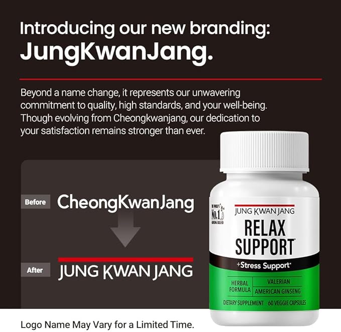 JungKwanJang Relax with Valerian Root (1,000mg) (143mg) for 60 Herbal
