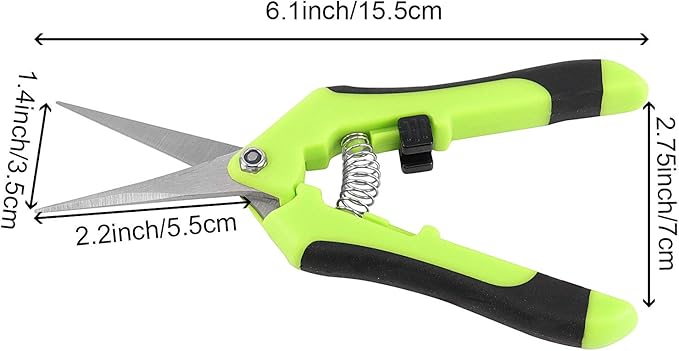 HAKZEON 15 Pack 6.5 Inch Professional Bud Trimming Scissors,Stainless Steel Micro-Tip Gardening Hand Pruners with Straight Blades, for Easy Pruning Garden Tree Pot Plant Flowers