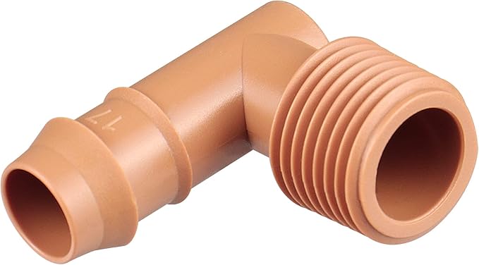 1/2 Inch Threaded Drip Irrigation Male Adapter:Drip Irrigation Universal PVC Adapter 1/2" Male Pipe Thread (MPT) x 1/2" Barb Elbow Swing Pipe Irrigation Fittings (10 Pack)