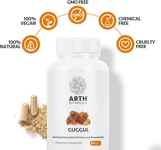 Guggul Capsules - 100% Natural, 60