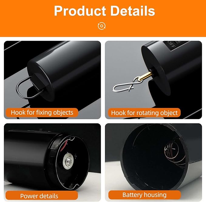 Wind Spinner Motor Hanging Display Motor Battery Operated 20 RPM Rotating Motor Multi-Purposes for Wind Spinner Mobile Yard Decor Hanging Ornaments Outdoor Sculptures-Medium Speed