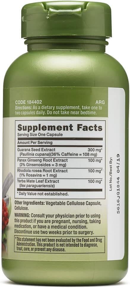 GNC Herbal Plus Energy Formula (100