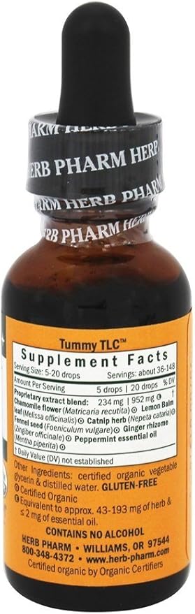 Herb Pharm Kids Certified-Organic Alcohol-Free Tummy 1 Ounce (FKTUM01)
