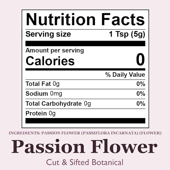 Organic Positively Botanicals Company, Passion Flower, 4 Ounce