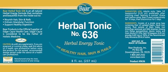 Herbal Tonic 636, 8 oz.