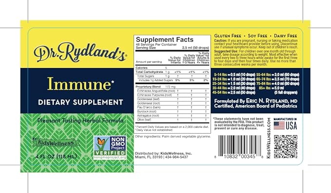 Dr. Rydland's Pleasant Tasting Liquid Herbal 4oz)