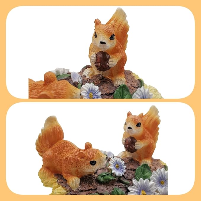 Squirrel Statues Gutter Downspout Extension Statues Garden Decoration,Resin Statue Outdoor Decor,Animal Downspout Diverter,Decorative Gutter Extension,3"×4" Downspout Extender Diverter Splash Block