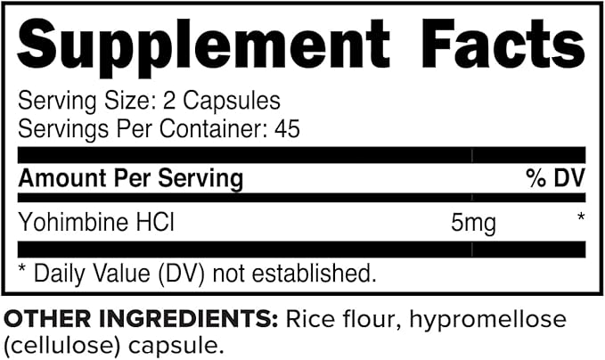 PrimaForce Yohimbine HCl 2.5mg, 90 Capsules