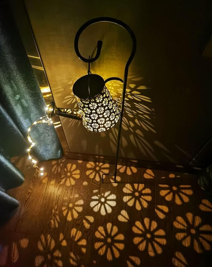 2 Pack Solar Watering Can with Lights,Solar Outdoor Garden Decor Waterproof Hanging Lantern Landscape Lights Outside Decorations for Yard Lawn Patio Gardening Gifts.