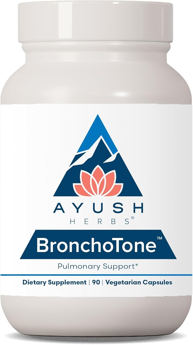 Ayush Herbs Bronchotone, Powerful Respiratory & 90 Capsules