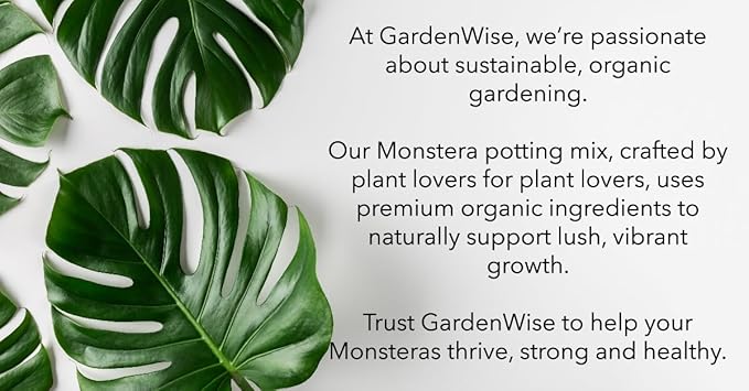 Monstera Potting Soil Mix – Organic, Fast-Draining, Chunky Soil with Coconut Coir & New Zealand Bark for Indoor Plants – Premium Fertilizer for Monstera Deliciosa, Albo & More (3 quarts)