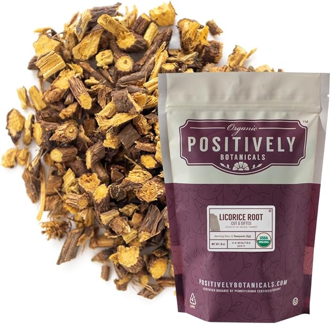 Organic Positively Botanicals Company, Licorice Root, 16 Ounce