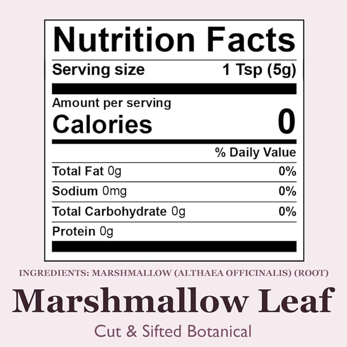 Organic Positively Botanicals Company, Marshmallow Leaf, 4 Ounce