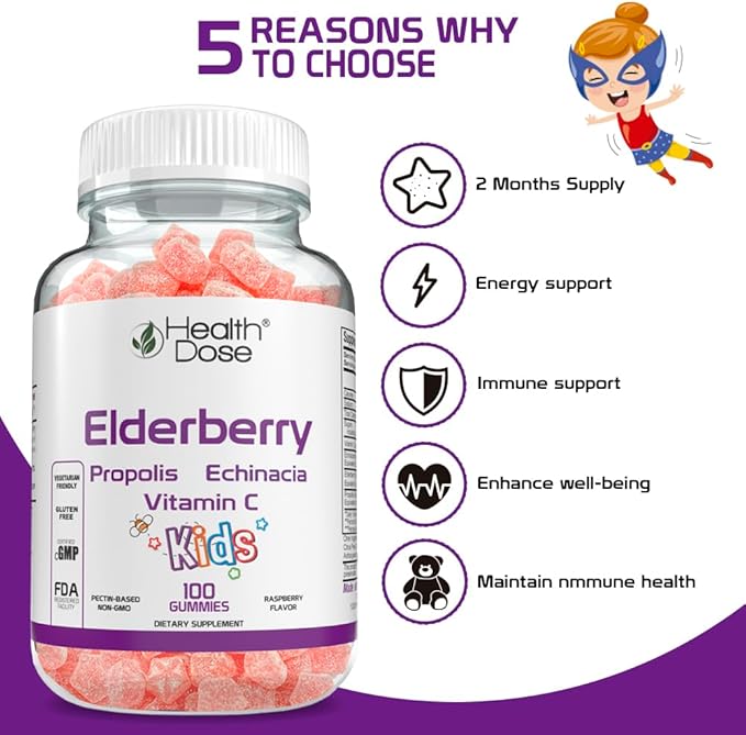 Elderberry Sambucus Gummy Vitamins Kids 100 3