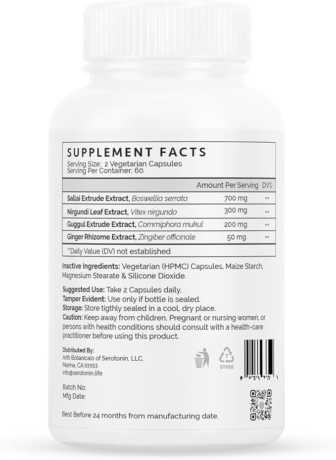 Guggul Capsules - 100% Natural, 60