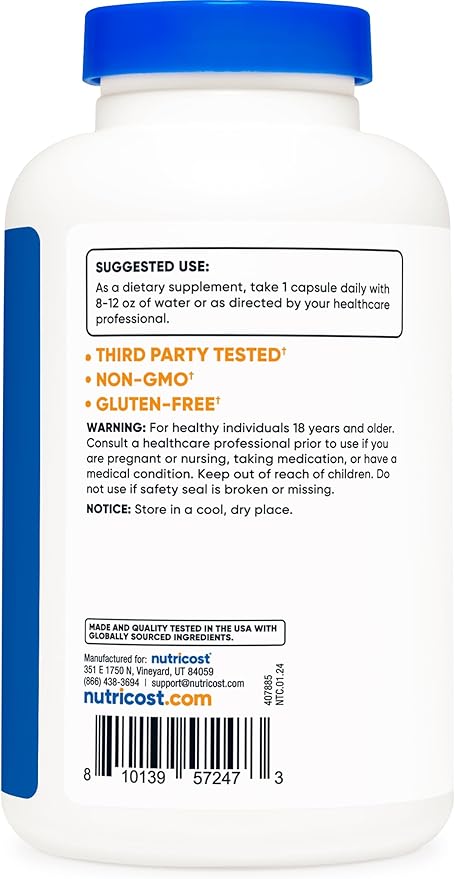 Nutricost Siberian Eleuthero 500mg, 240 Capsules (2 Bottles)