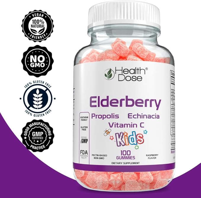 Elderberry Sambucus Gummy Vitamins Kids 100