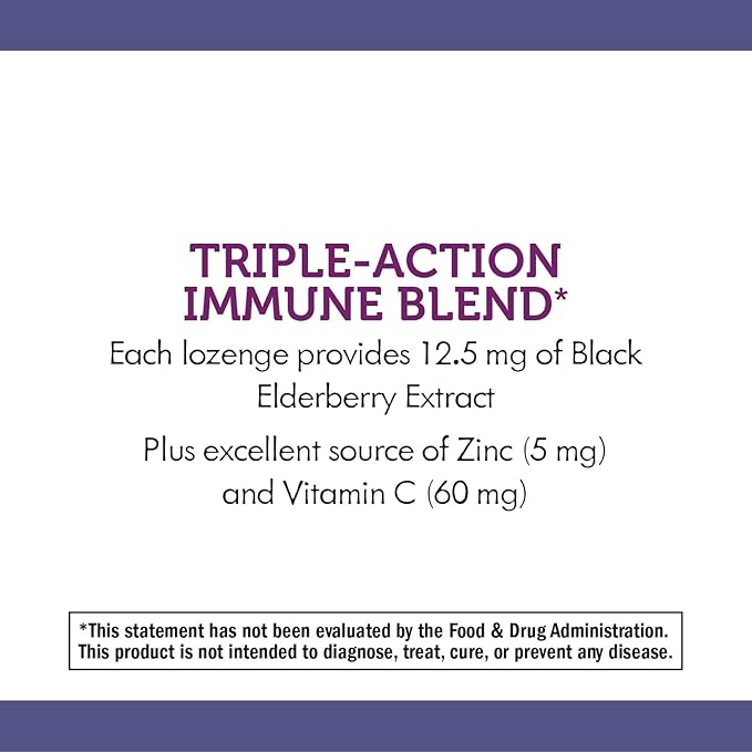 Nature's Way Sambucus Zinc Lozenges 24 Lozenges