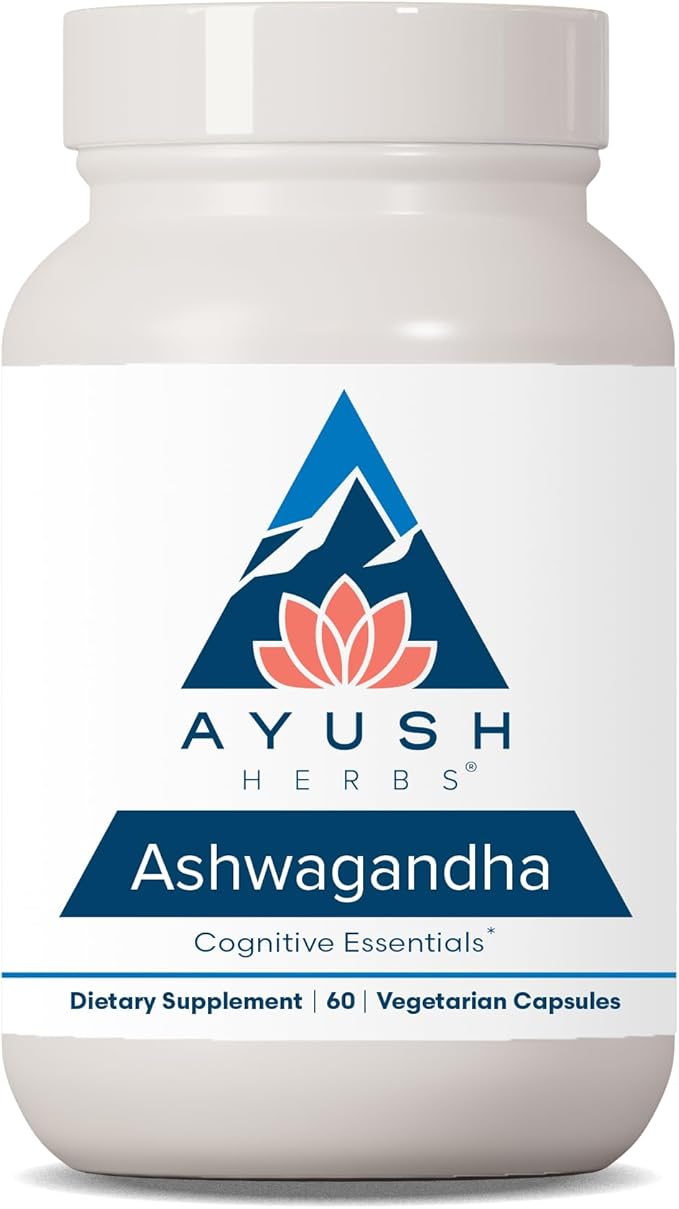 Ayush Herbs Ashwagandha Supplement, 60 Capsules
