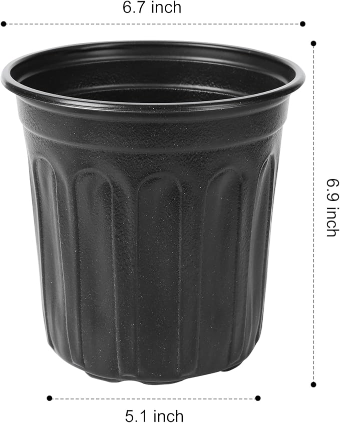 JERIA 100-Pack 1 Gallon Flexible Plant Nursery Pots with 100Pcs Plant Labels,Thickened Soft Plastic Seedling Pots,Seed Starting Pot Flower Plant Container for Succulents,Seedlings