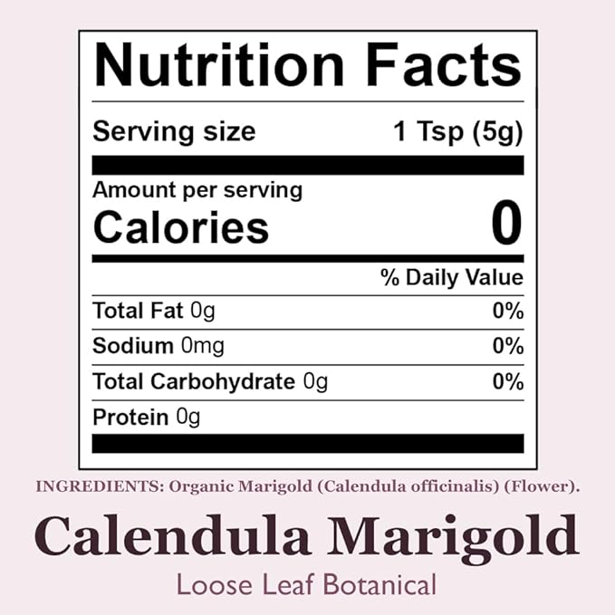 Organic Positively Botanicals Company, Calendula, Loose 16 Ounce